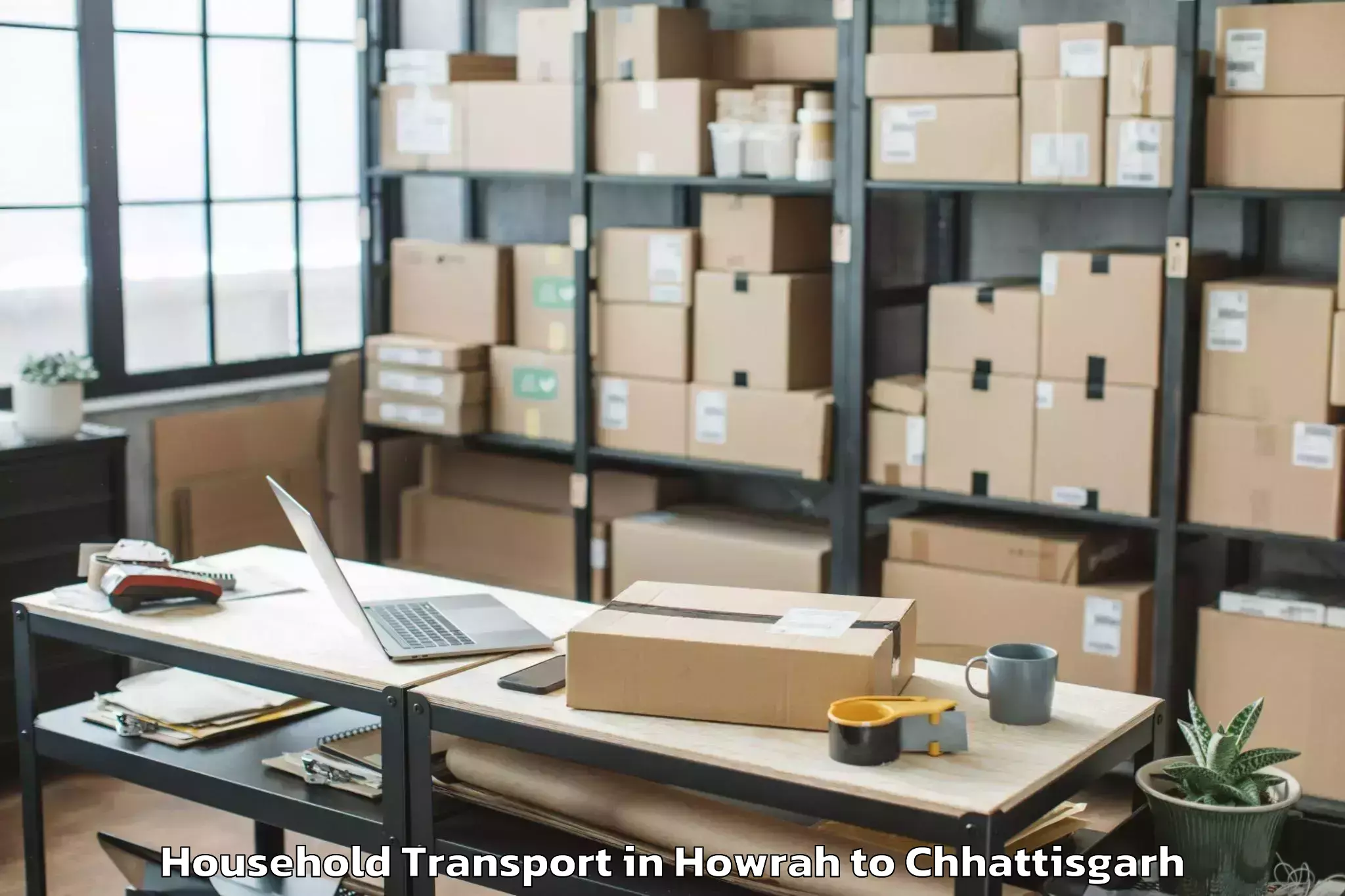 Efficient Howrah to Abhilashi University Raipur Household Transport